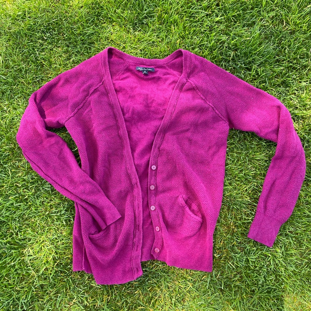 Fuchsia American Eagle Cardigan Size M